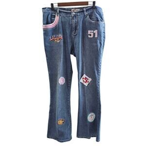 Neeso Y2K Patch Jeans Medium Wash Size 16